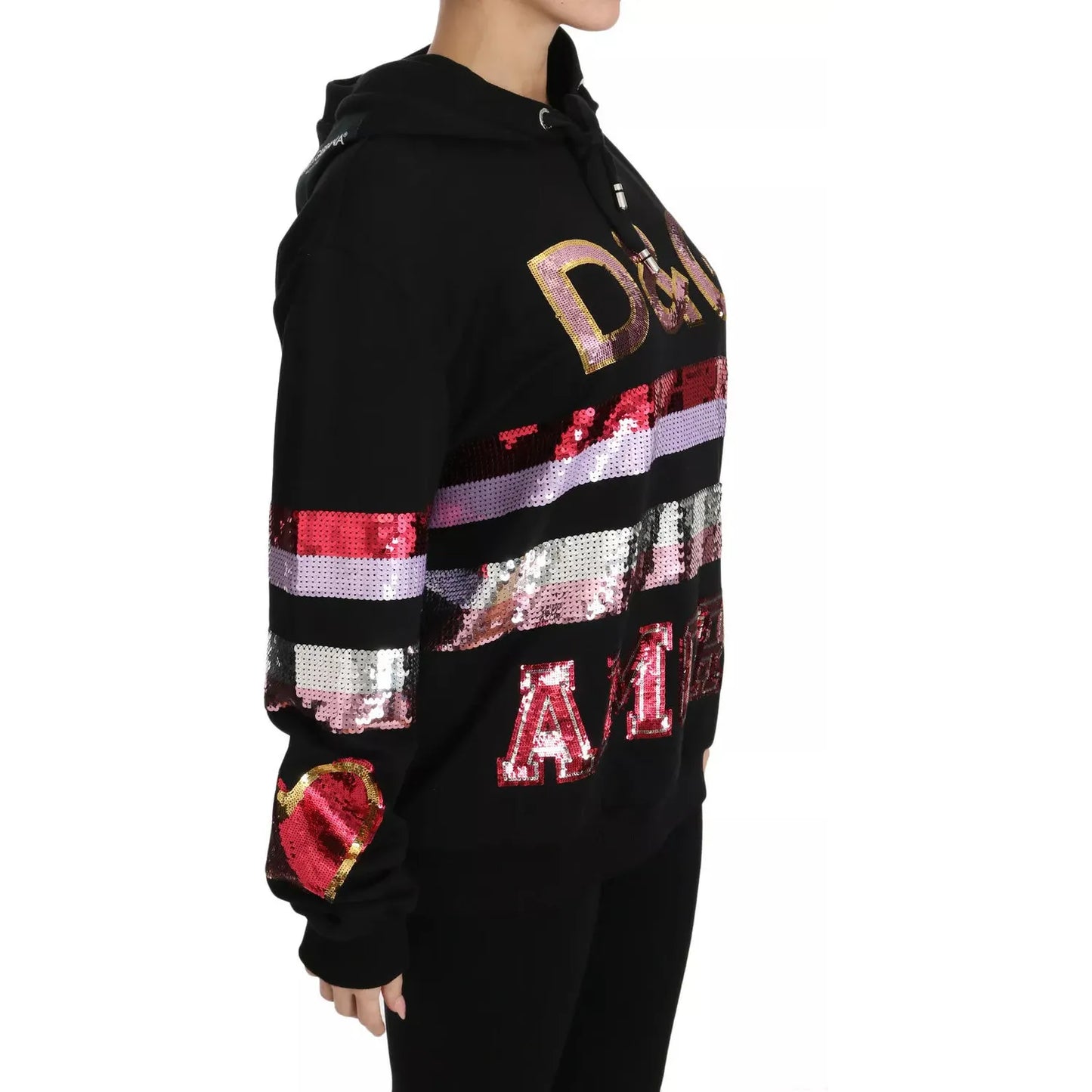 Dolce & Gabbana DG Sequined Hooded Pullover Sweater TSH3018#2