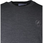 Dolce & Gabbana Dark Gray Wool Crew Neck Pullover Sweater TSH87056-50