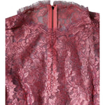 Dolce & Gabbana Fuchsia Floral Lace Long Sleeve Maxi Dress DR281329-42
