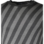 Dolce & Gabbana Gray Stripes Long Sleeve Round Neck Pullover Sweater TSH86991-46