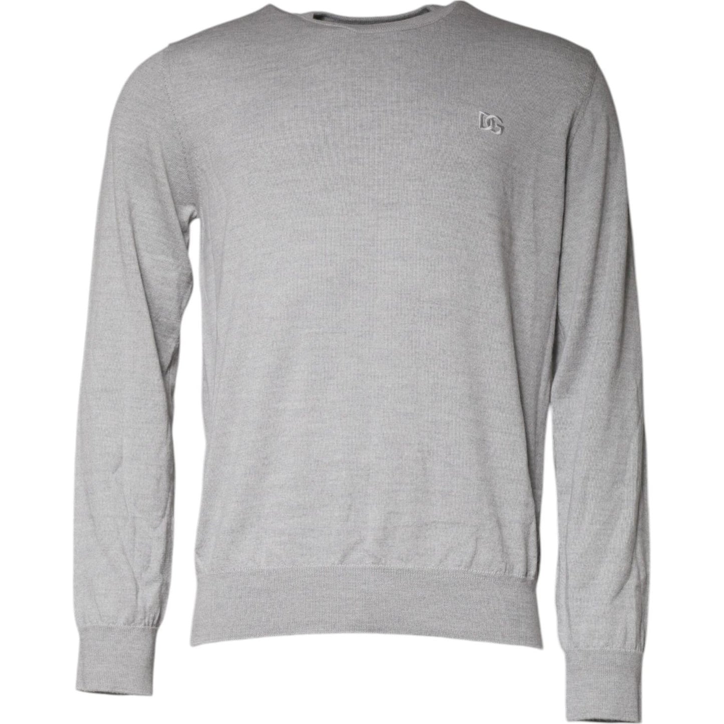 Dolce & Gabbana Light Gray Wool Crew Neck Pullover Sweater TSH86979-50