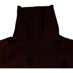 Dolce & Gabbana Maroon Monogram Turtleneck Pullover Sweater TSH87528-48
