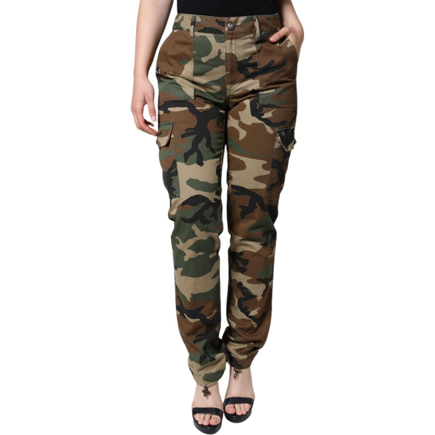 Dolce & Gabbana Multicolor Camouflage Cargo Pants PAN75642-36