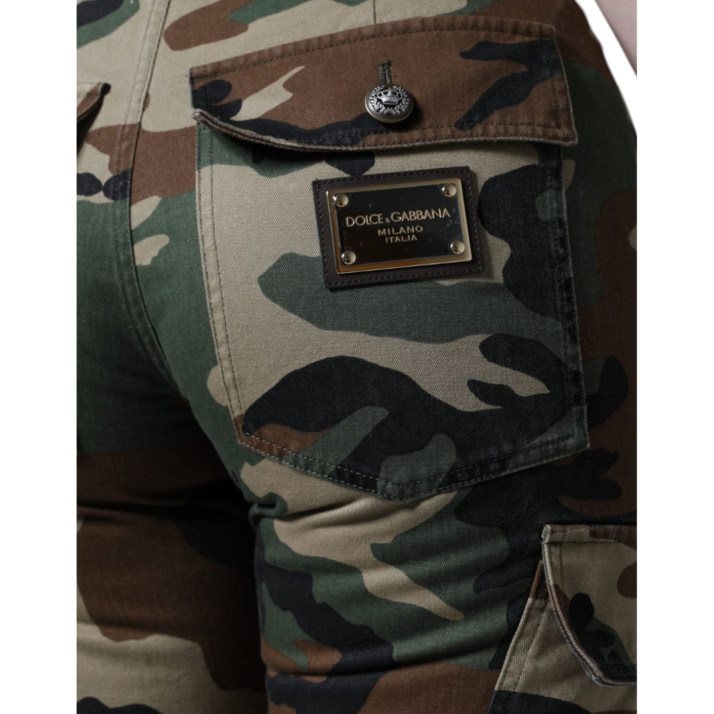 Dolce & Gabbana Multicolor Camouflage Cargo Pants PAN75642-36