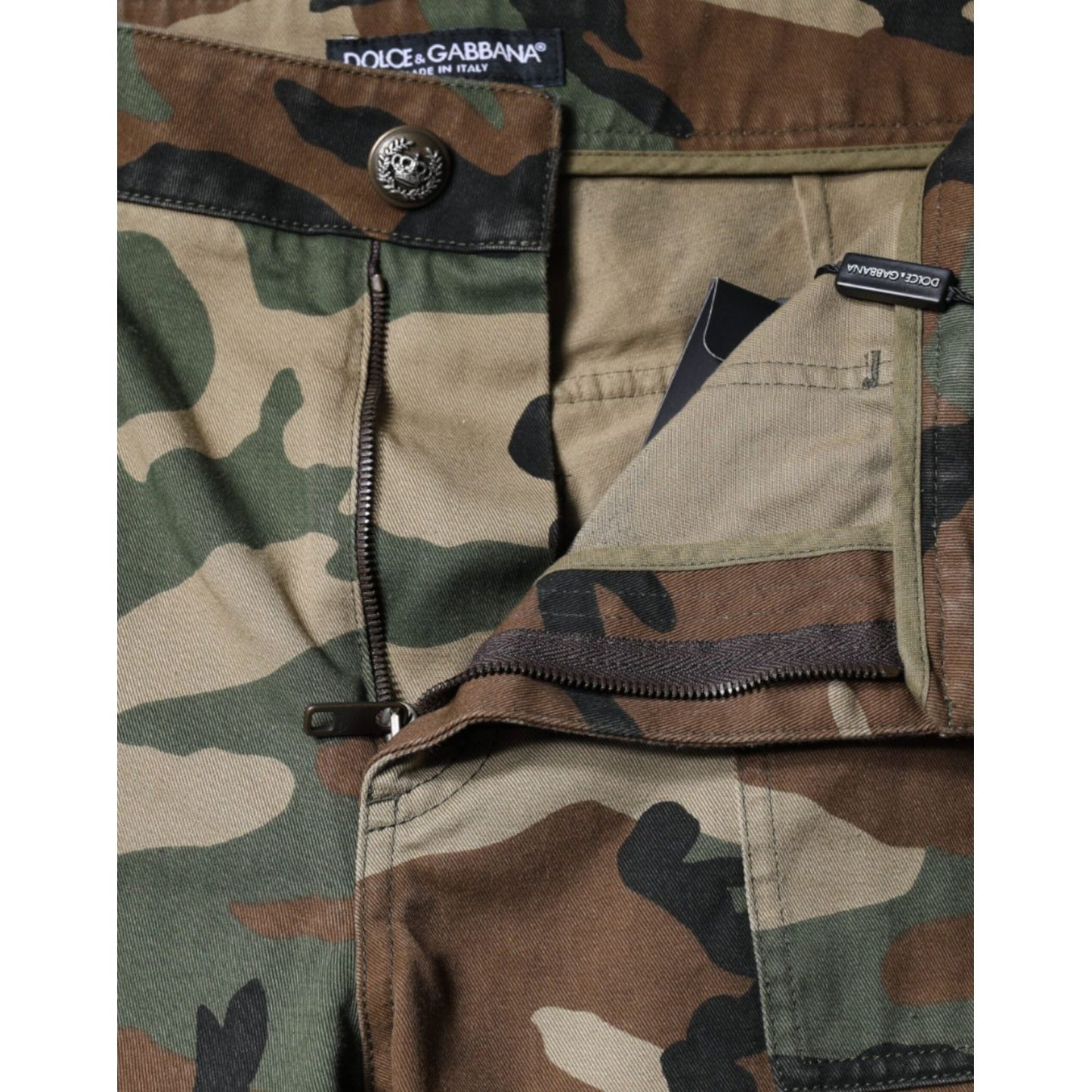 Dolce & Gabbana Multicolor Camouflage Cargo Pants PAN75642-36