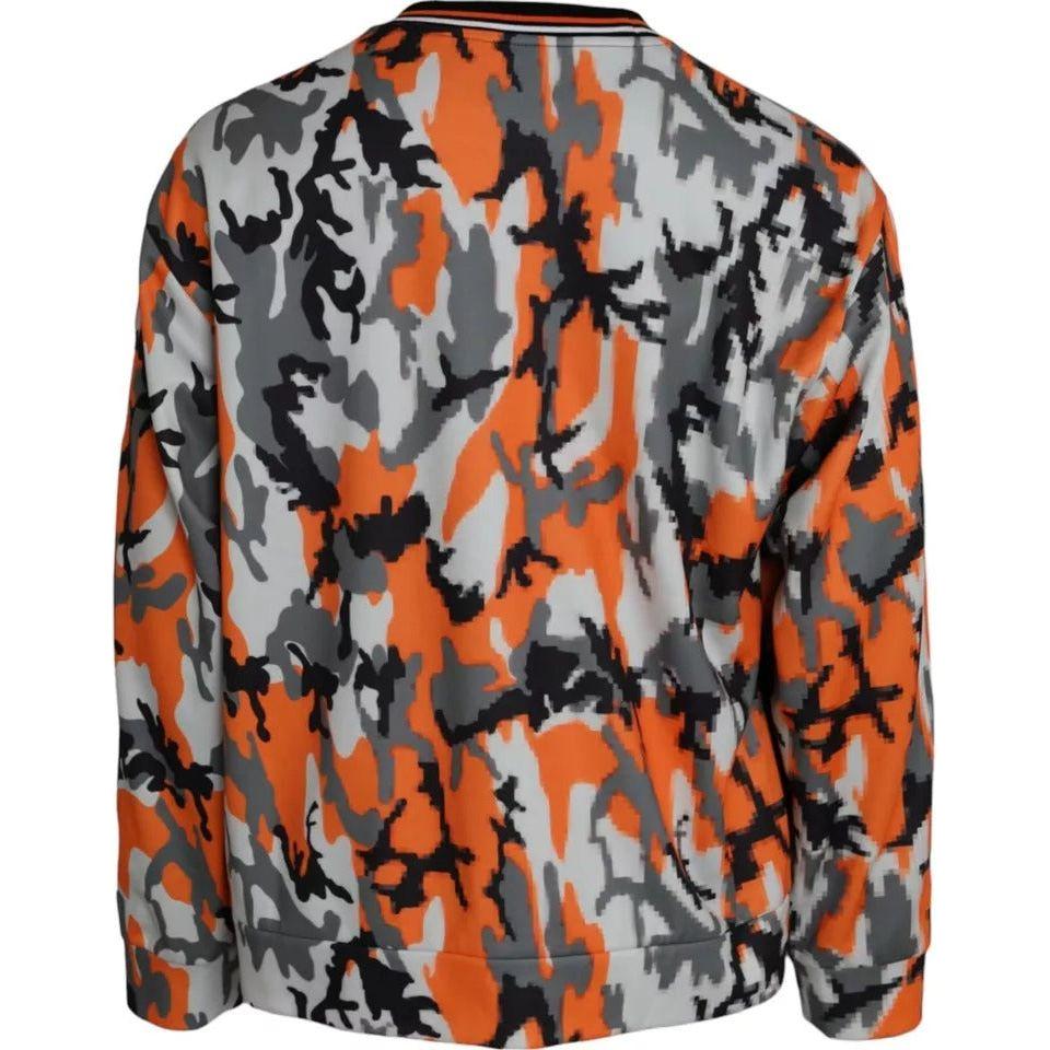 Dolce & Gabbana Multicolor Camouflage Crew Neck Pullover Sweater TSH86410-54