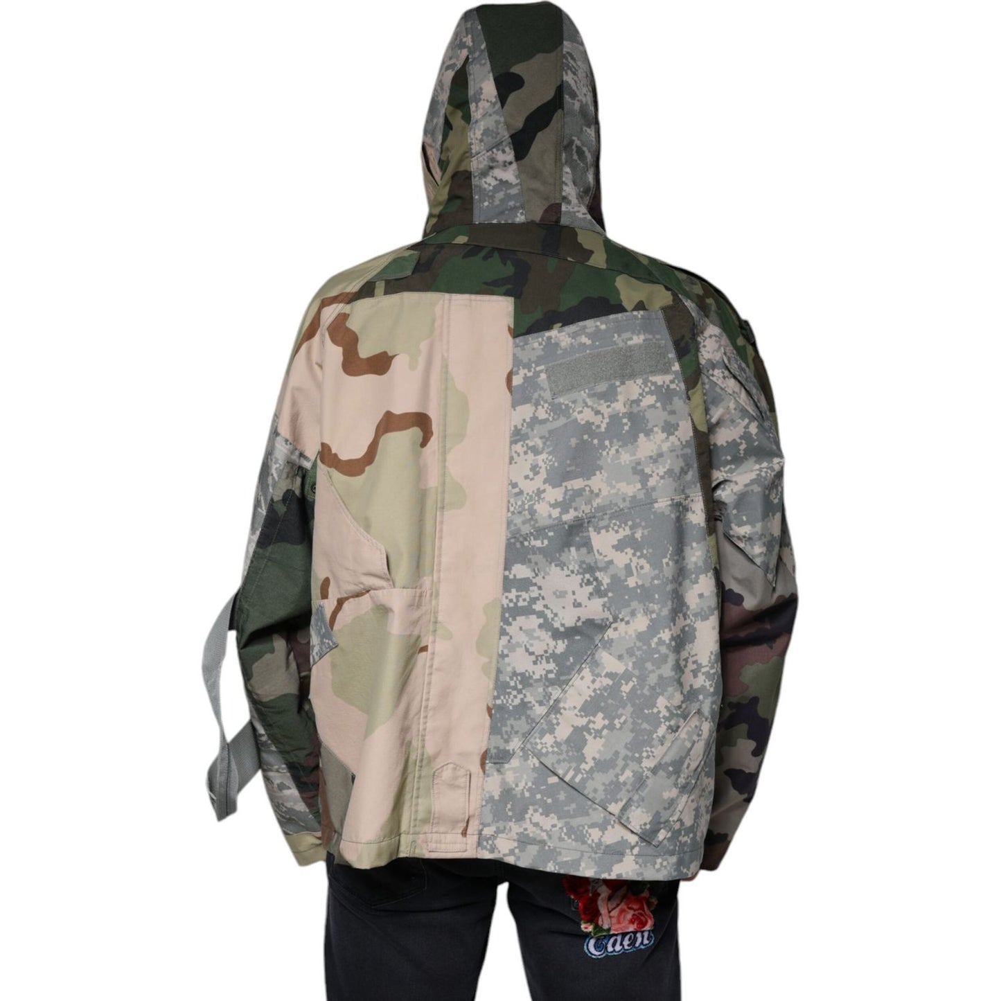 Dolce & Gabbana Multicolor Camouflage Full Zip Hooded Jacket JKT41224-52