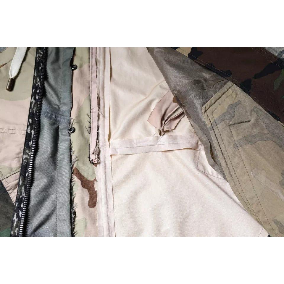 Dolce & Gabbana Multicolor Camouflage Full Zip Hooded Jacket JKT41224-52