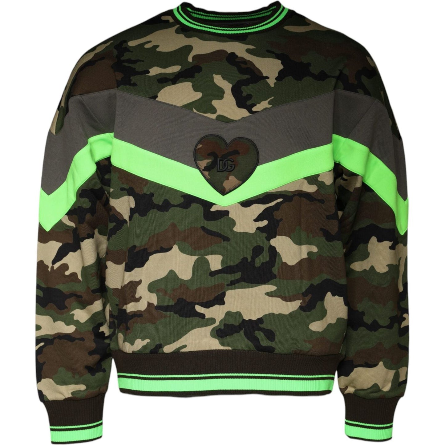 Dolce & Gabbana Multicolor Camouflage Sweatshirt Sweater TSH86729-48