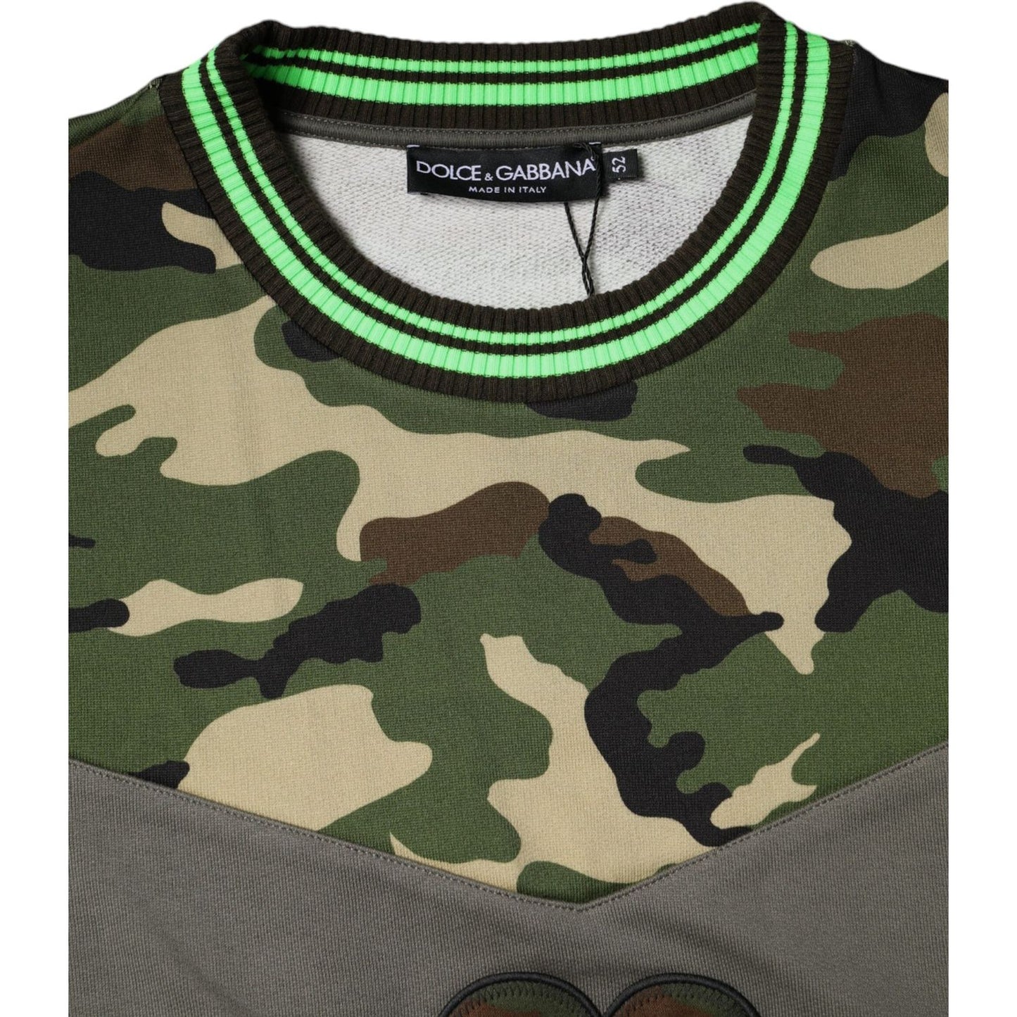 Dolce & Gabbana Multicolor Camouflage Sweatshirt Sweater TSH86729-48