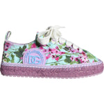 Dolce & Gabbana Multicolor Canvas Floral Espadrilles Sneakers Shoes LA11401-36