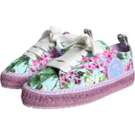 Dolce & Gabbana Multicolor Canvas Floral Espadrilles Sneakers Shoes LA11401-36