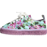 Dolce & Gabbana Multicolor Canvas Floral Espadrilles Sneakers Shoes LA11401-36