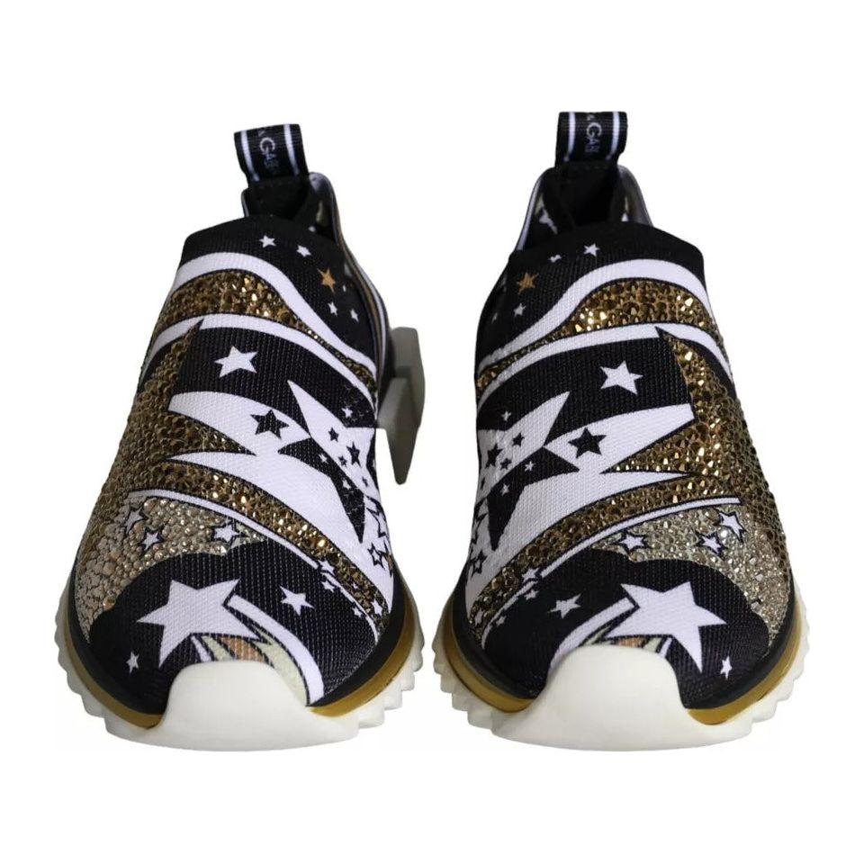 Dolce & Gabbana Multicolor Comet Star Print Sorrento Sneakers Shoes LA11243-37