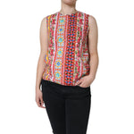 Dolce & Gabbana Multicolor Cotton Carretto Floral Tank Top TSH86560-42