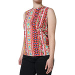 Dolce & Gabbana Multicolor Cotton Carretto Floral Tank Top TSH86560-42