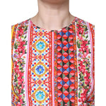 Dolce & Gabbana Multicolor Cotton Carretto Floral Tank Top TSH86560-42