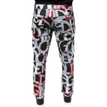 Dolce & Gabbana Multicolor Cotton Monogram Skinny Denim Jeans PAN75612-44