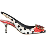 Dolce & Gabbana Multicolor Crystal Heels Slingback Shoes LA11739-37
