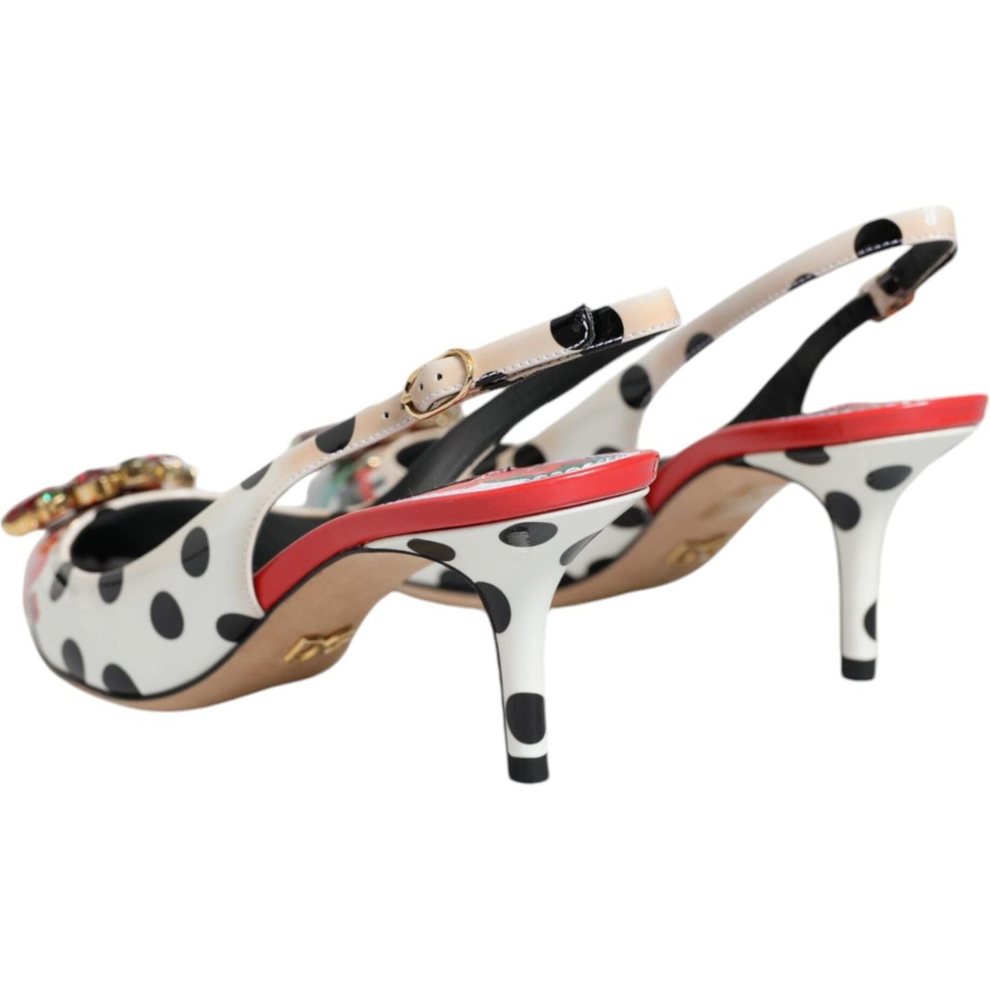 Dolce & Gabbana Multicolor Crystal Heels Slingback Shoes LA11739-37