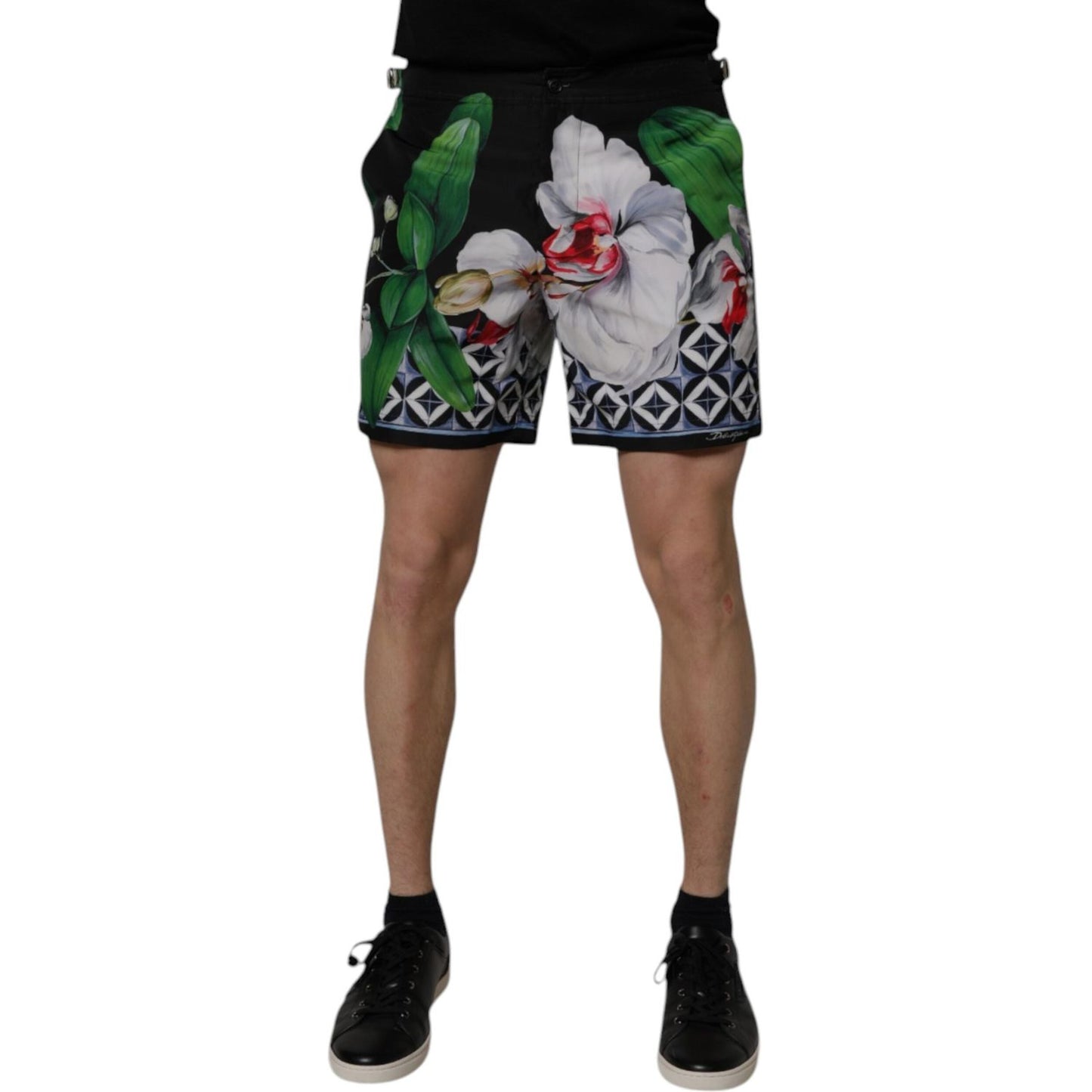 Dolce & Gabbana Multicolor Floral Polyester Men Bermuda Shorts PAN75253-48