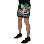 Dolce & Gabbana Multicolor Floral Polyester Men Bermuda Shorts PAN75253-48