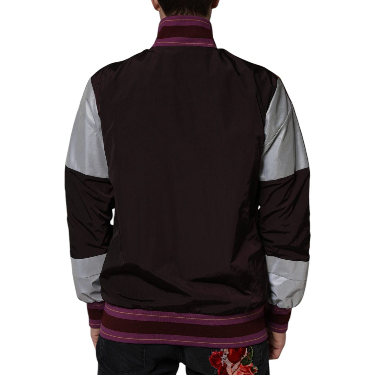 Dolce & Gabbana Multicolor Full Zip Jersey Men Bomber Jacket JKT41301-50