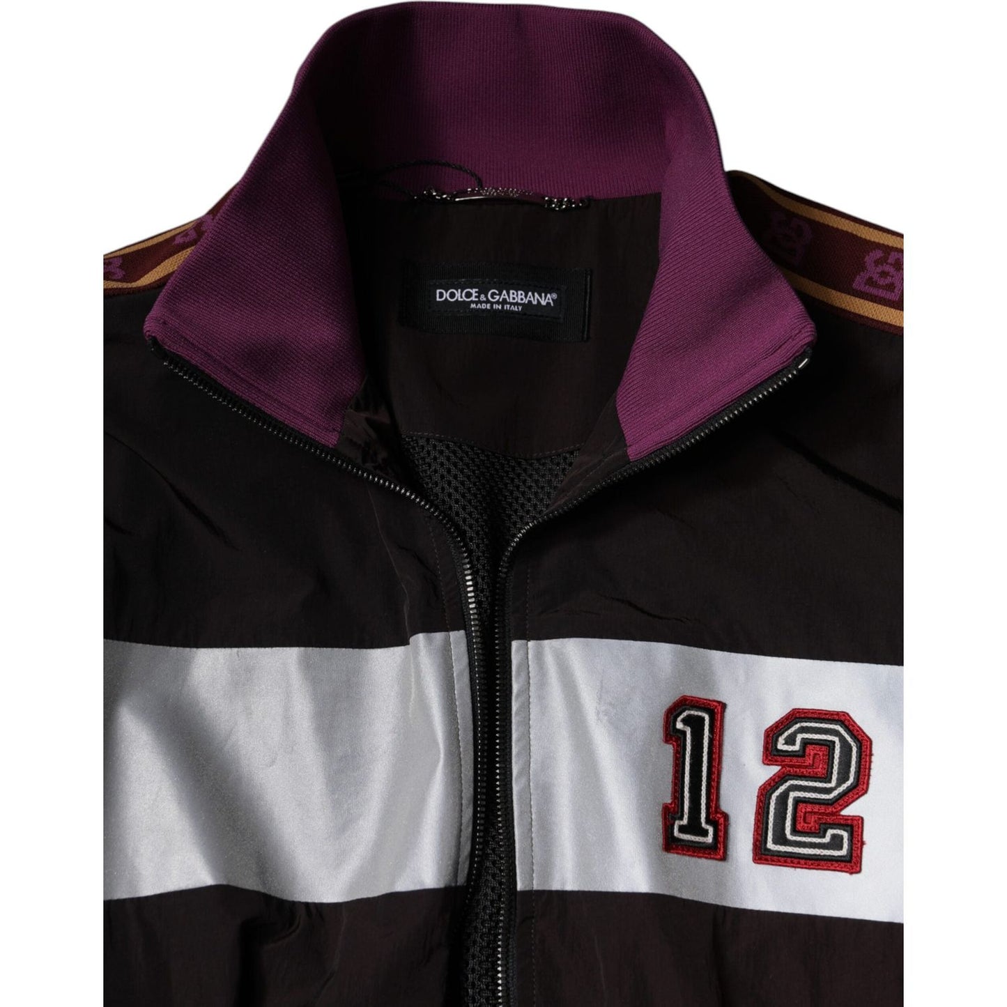 Dolce & Gabbana Multicolor Full Zip Jersey Men Bomber Jacket JKT41301-50