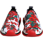 Dolce & Gabbana Multicolor Geranium Sorrento Sneakers Shoes LA10041-36.5