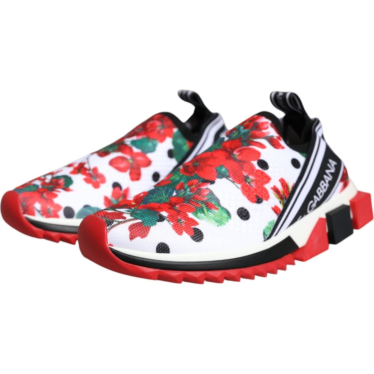 Dolce & Gabbana Multicolor Geranium Sorrento Sneakers Shoes LA10041-36.5