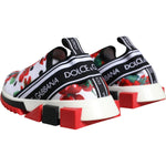Dolce & Gabbana Multicolor Geranium Sorrento Sneakers Shoes LA10041-36.5