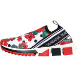 Dolce & Gabbana Multicolor Geranium Sorrento Sneakers Shoes LA10041-36.5