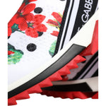 Dolce & Gabbana Multicolor Geranium Sorrento Sneakers Shoes LA10041-36.5