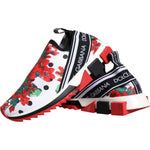 Dolce & Gabbana Multicolor Geranium Sorrento Sneakers Shoes LA10041-36.5