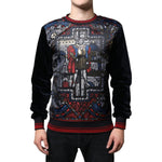Dolce & Gabbana Multicolor Jacquard Crew Neck Sweatshirt Sweater TSH87126-44