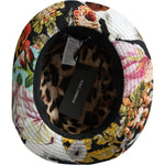 Dolce & Gabbana Multicolor Patchwork Women Fedora Wide Brim Hat HAT9632-57