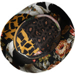 Dolce & Gabbana Multicolor Patchwork Women Fedora Wide Brim Hat HAT9632-57
