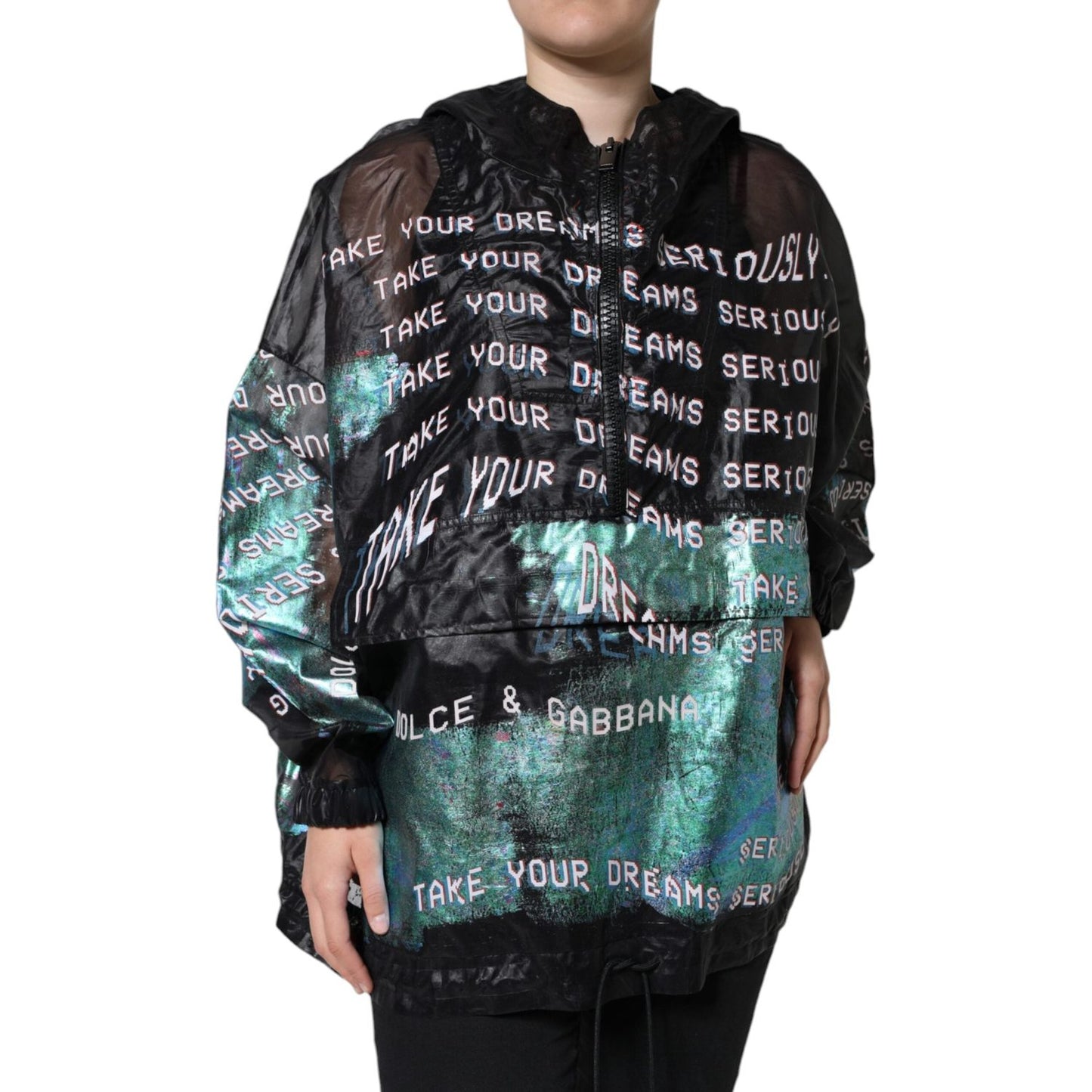 Dolce & Gabbana Multicolor Print Hooded Sweatshirt Sweater TSH83781-40