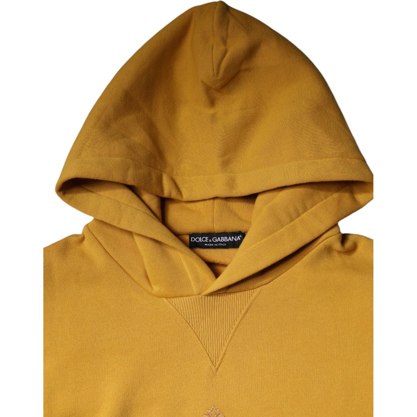 Dolce & Gabbana Mustard DG Hooded Men Sweatshirt Sweater TSH84511-44