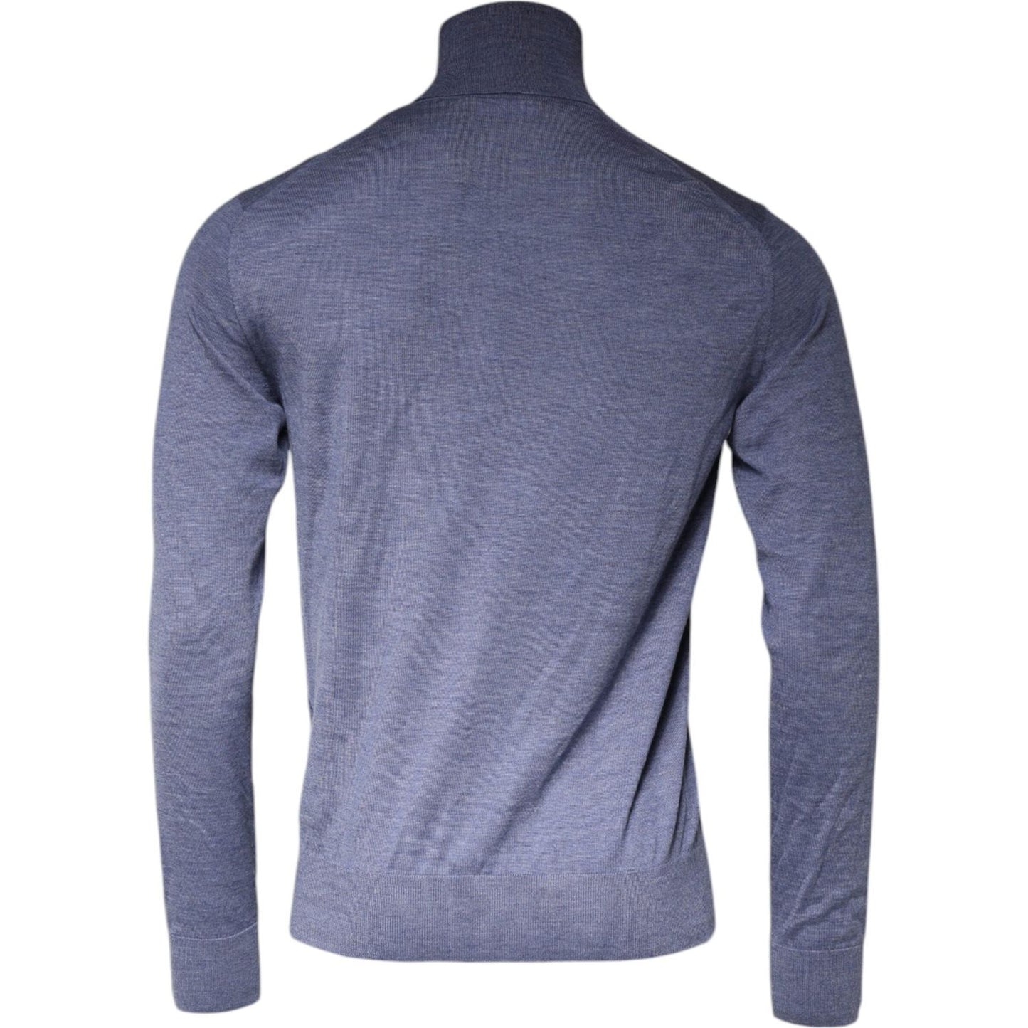 Dolce & Gabbana Purple Blue Long Sleeve Turtleneck Pullover Sweater TSH87070-48