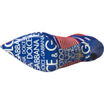 Dolce & Gabbana Red Blue Stretch Sock Style Ankle Boots Logo Shoes LA11123-36.5