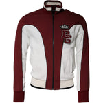 Dolce & Gabbana Red White Logo Full Zip Sweatshirt Sweater TSH86972-44