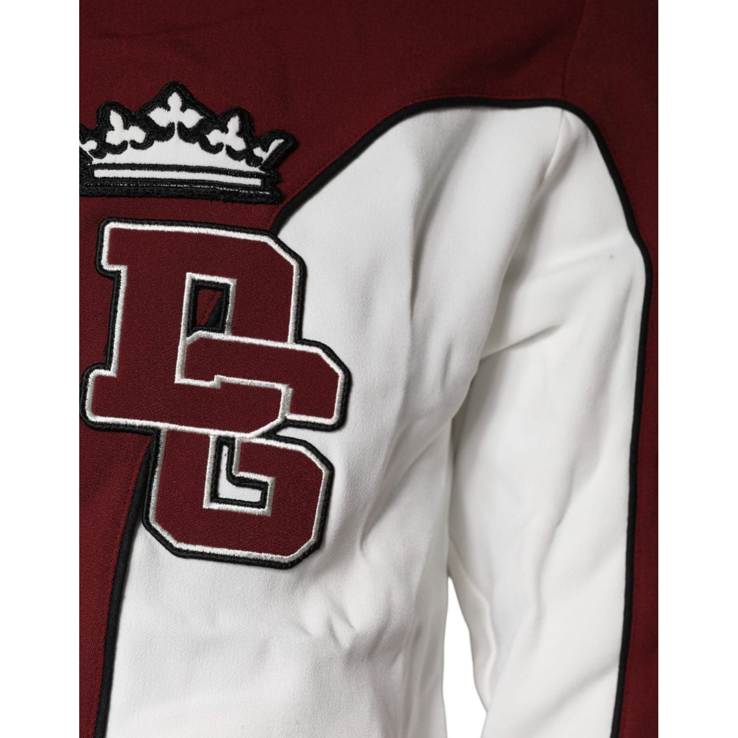 Dolce & Gabbana Red White Logo Full Zip Sweatshirt Sweater TSH86972-44