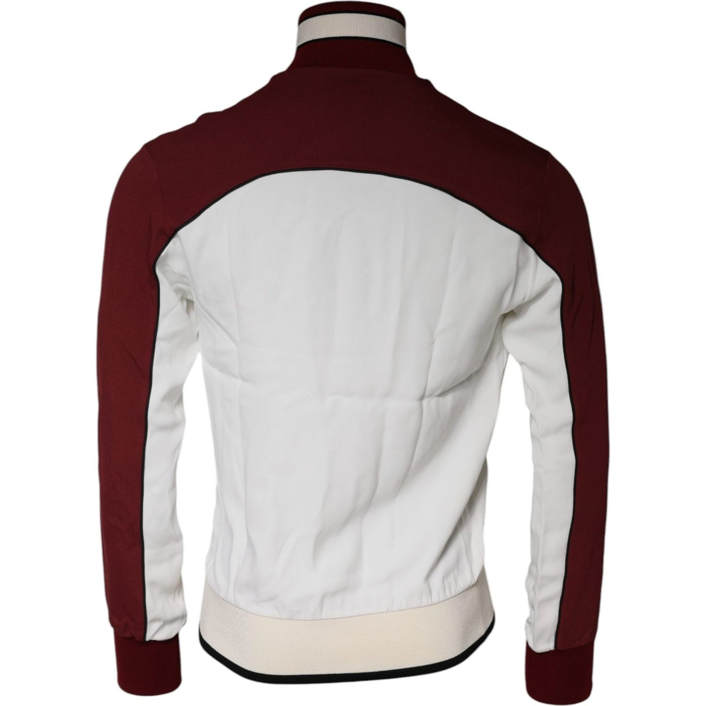 Dolce & Gabbana Red White Logo Full Zip Sweatshirt Sweater TSH86972-44