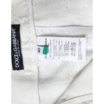 Dolce & Gabbana White Floral Brocade Cotton Cropped Pants PAN75575-40