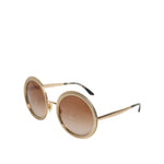 Dolce & Gabbana Gold Brown Gradient Round Frame DG2179 Eyewear Sunglasses GLA1380