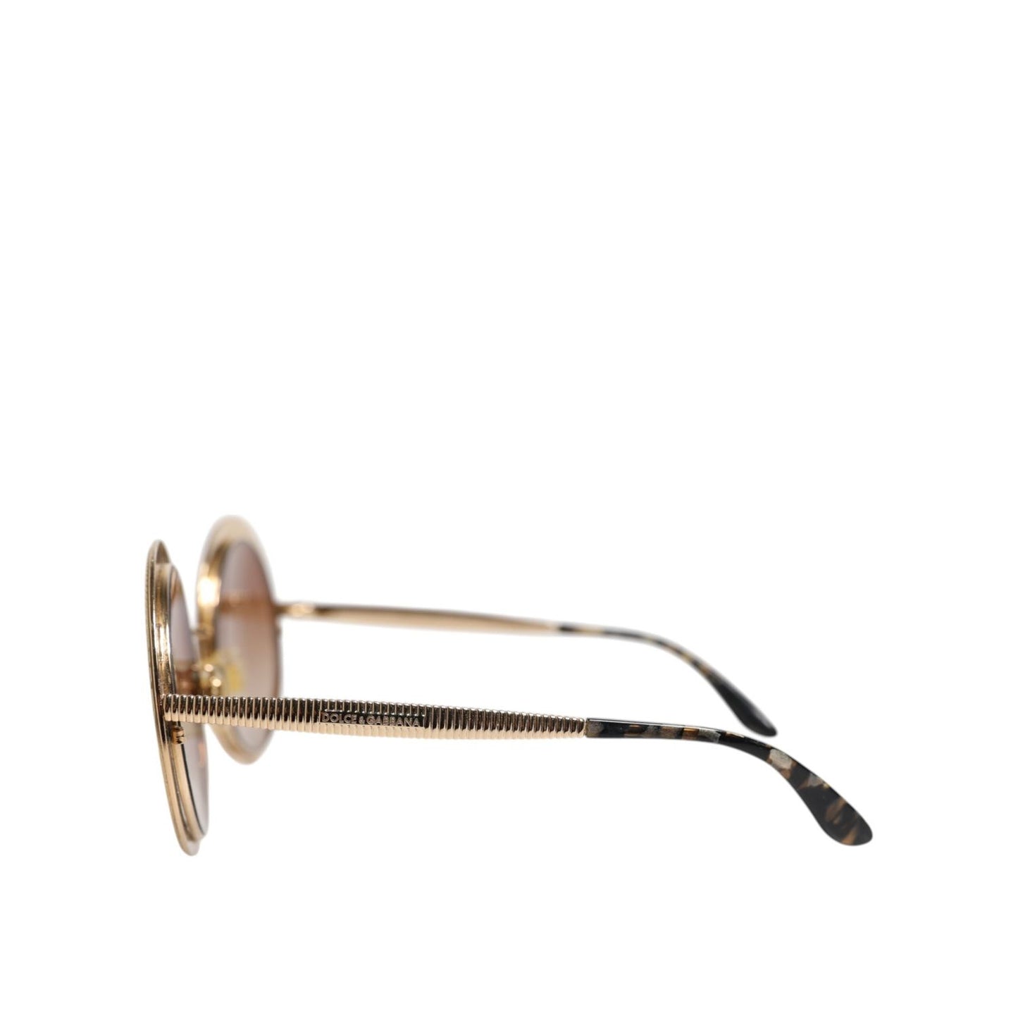 Dolce & Gabbana Gold Brown Gradient Round Frame DG2179 Eyewear Sunglasses GLA1380