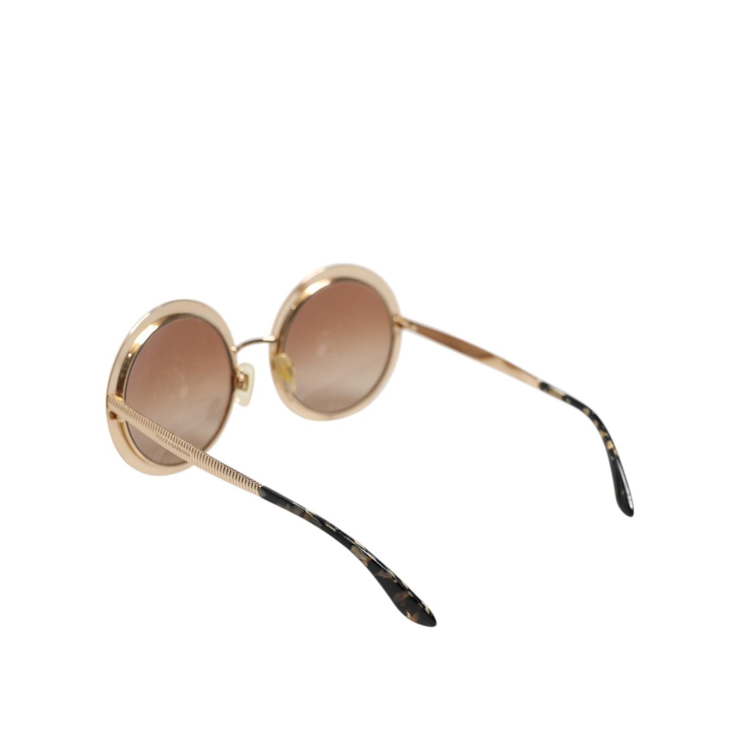Dolce & Gabbana Gold Brown Gradient Round Frame DG2179 Eyewear Sunglasses GLA1380