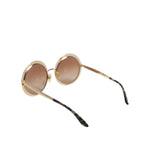 Dolce & Gabbana Gold Brown Gradient Round Frame DG2179 Eyewear Sunglasses GLA1380