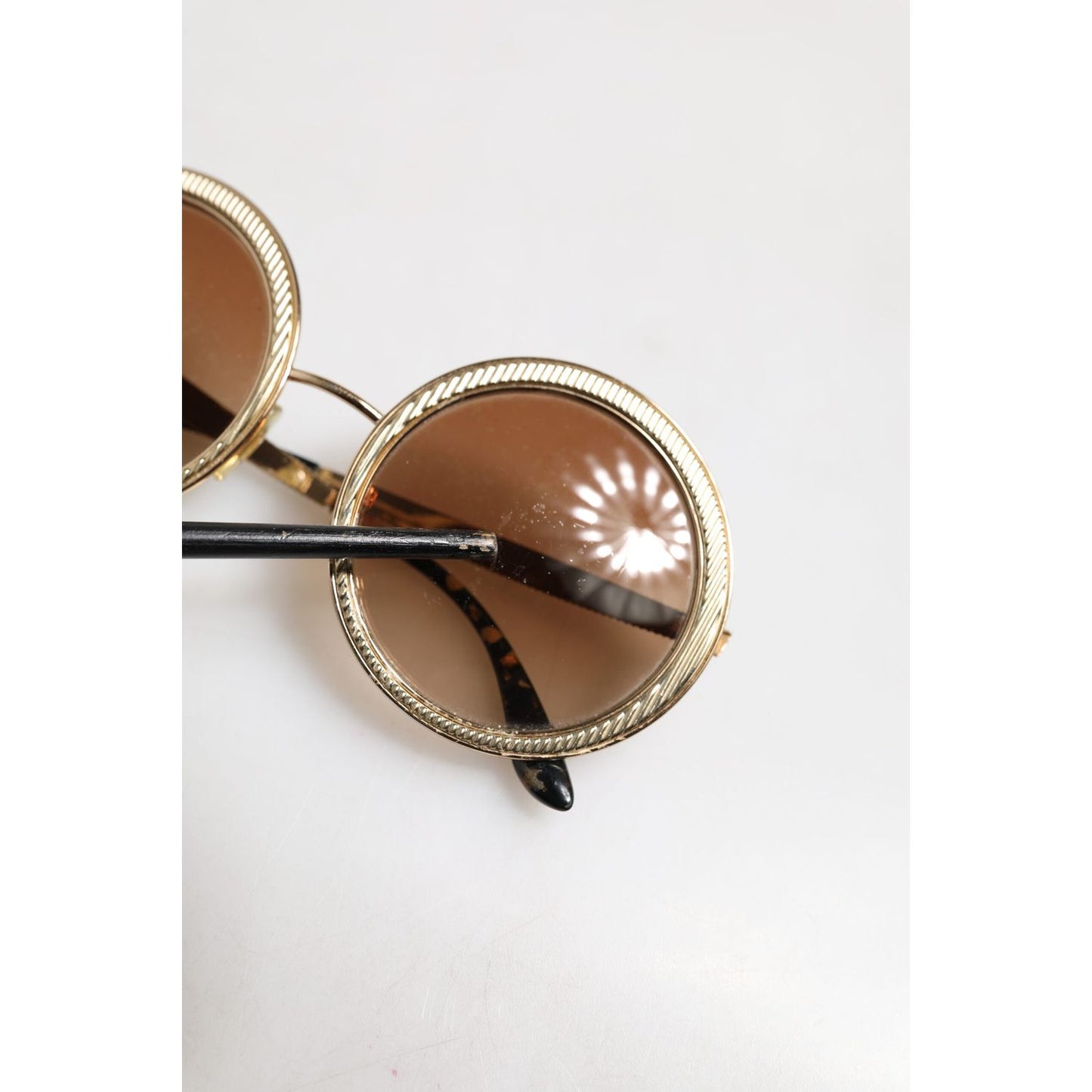 Dolce & Gabbana Gold Brown Gradient Round Frame DG2179 Eyewear Sunglasses GLA1380